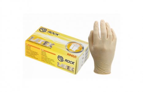 Egyszerhasználatos púderezett gumikesztyű - M