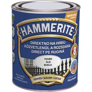 HAMMERITE fémfesték - közvetlenül rozsdára - 0,25 L, Kalapácslakk ezüst