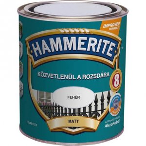 HAMMERITE fémfesték-közvetlenül a rozsdára selyemfényű vagy matt felület - 0,25 L, Selyemfényű fehér
