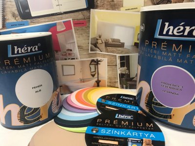 Héra prémium színes falfesték - ÚJ - 5 L, Barackkrém