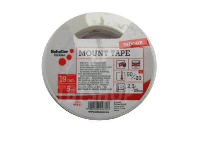 Kétoldalas Szivacsos Ragasztószalag – Fehér - 5m x 19 mm