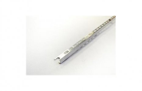 Salag szögletes fém csempe élvédő - 8 mm, Fényes - natúr