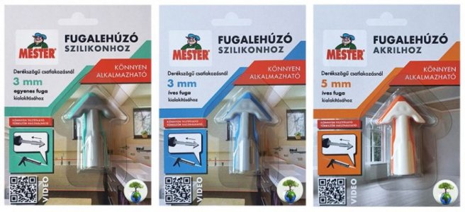 Mester fugalehúzó szilikonhoz - Íves fuga 8 mm