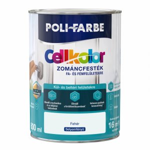 Cellkolor selyemfényű zománcfesték - Fehér, 0,8 L